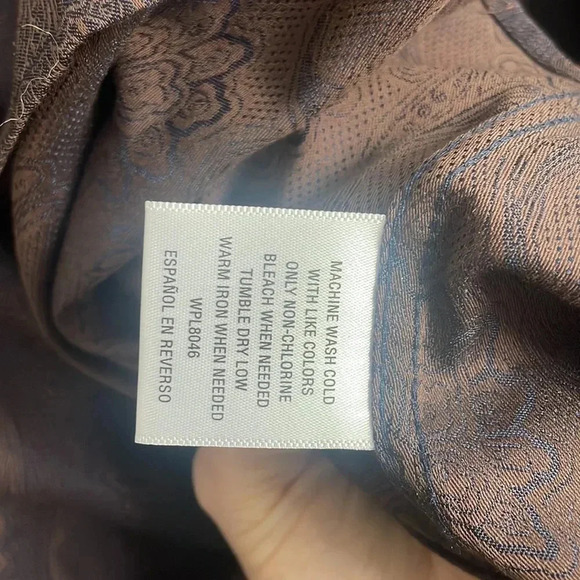 Navy Tasso Elba Button Up 15.5 - Picture 4 of 7